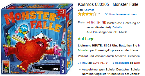 Monster-Falle günstig bei Amazon