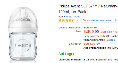 Naturnah-Flasche von Philips Avent SCF671/17