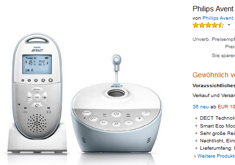 Philips Avent SCD580 Babyphone billig, reduziert