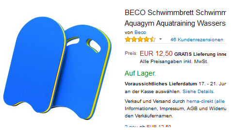 Schwimmbrett & Schwimmhilfe von BECO