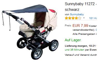 Sonnensegel von Sunnybaby für Kinderwagen & Sportwagen
