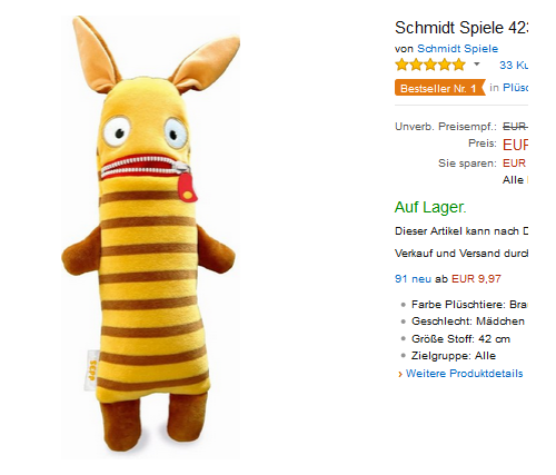 Sorgenfresser Sepp billig & reduziert