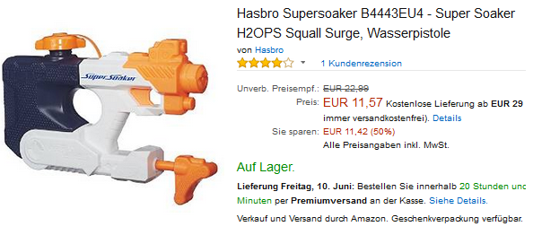 Super Soaker H2OPS Squall Surge reduziert bestellen