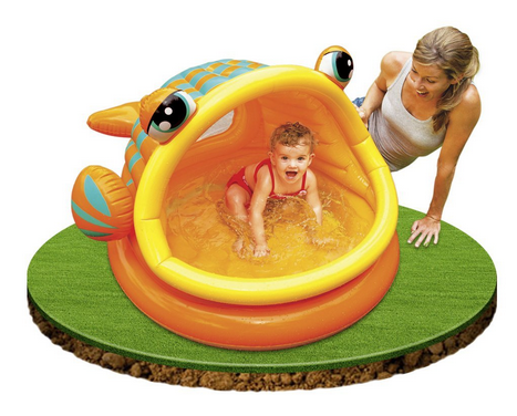 Intex Babypool Lazy Fish mit Dach für Schatten