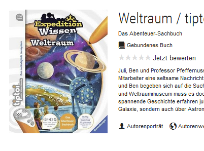 Weltraum von tiptoi, reduziert, versandkostenfrei