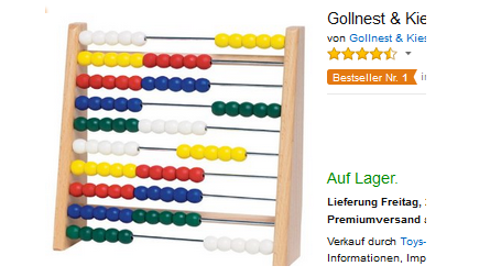 Abacus, Rechnenmaschine, Zählrahmen, Zählschieber von Gollnest & Kiesel