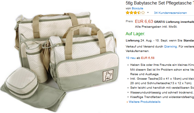 Hammer - Taschenset für Mütter, Familien, Babys billig & versandkostenfrei bei Amazon