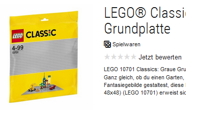 Grundplatte von LEGO billig, reduziert