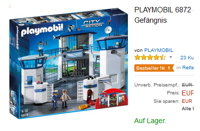 57,99 Euro billig Polizei-Kommandozentrale mit Gefängnis von playmobil