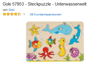 Unterwasserwelt-Puzzle mit Tieren von Goki für Babys & Kleinkinder