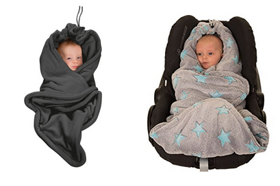 Krabbeldecke & Einschlagdecke von Hoppediz für kleine Babys