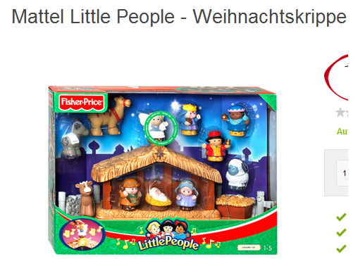 Weihnachtskrippe für Kleinkinder von Little People