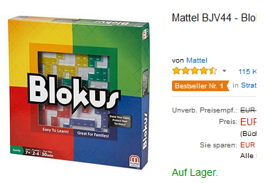 Blokus Familienspiel reduziert