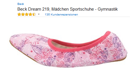 Dream 219 von Beck gute, günstige Ballettschläppchen & Hausschuhe