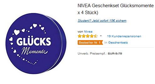 Glücksmomente von Nivea Geschenkset, Geschenkidee & Überraschungen