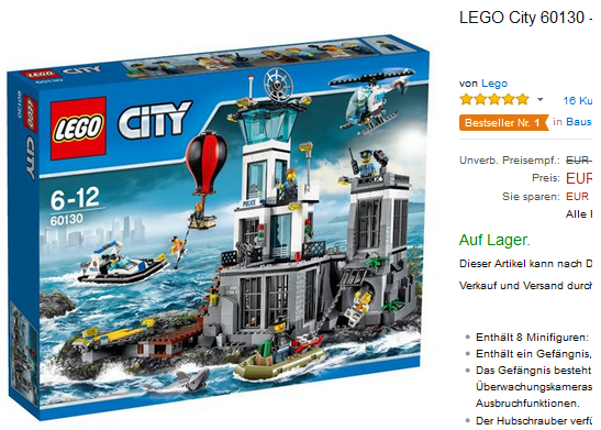 LEGO Alcaraz & Gefängnisinsel 60130 reduziert, versandkostenfrei