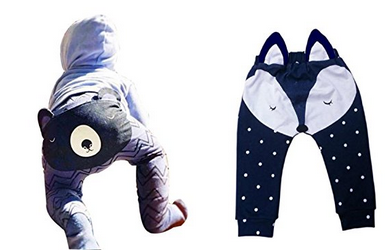 Longra Babyhosen mit lustigem Hinterteil