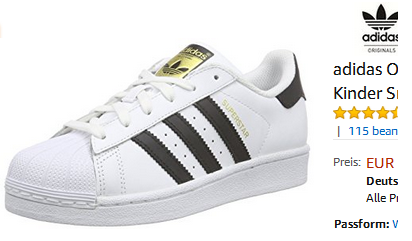 adidas Superstar Sneaker für Kinder (und Frauen)