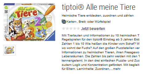 All meine Tiere, neues Set von tiptoi versandkostenfrei kaufen