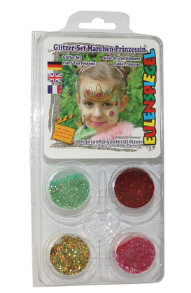Eulenspiegel Kinderschminke mit Glitzer für Märchen-Prinzessinnen