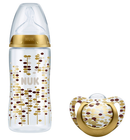 NUK Schnuller & Babyflasche limitierte Gold Edition