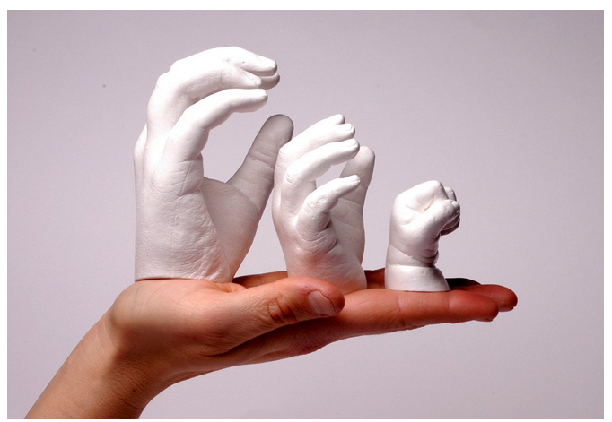 3D-Gipsabdruck für Babyhand