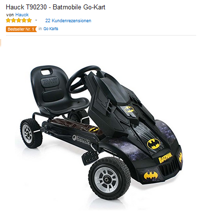 Batmobil Batman-Tretauto für Kinder von Hauck