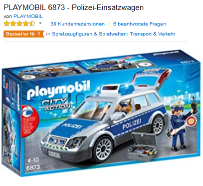 playmobil 6873: Polizei-Einsatzwagen nur 22,98€