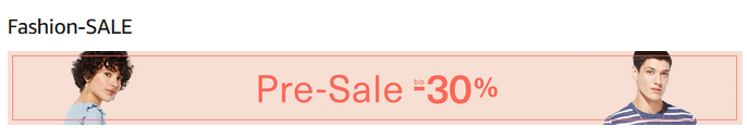 Fashion-Pre-Sale bei Amazon