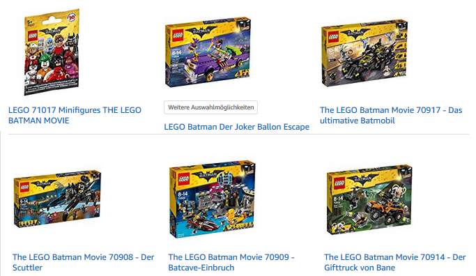 LEGO Batman Movie reduzierte Sets bei Amazon