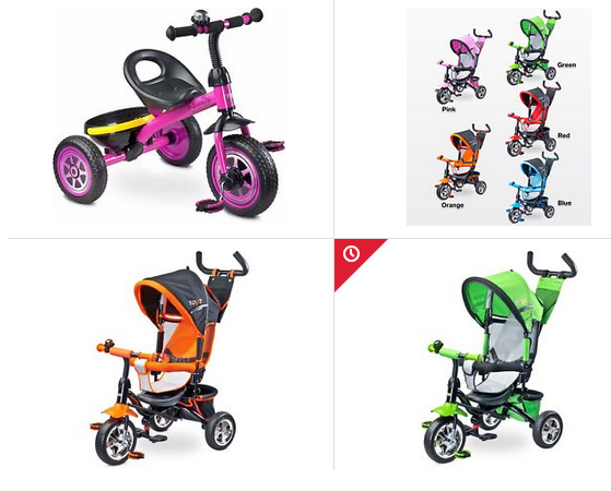 TOYZ Dreirad mit Lenker und Sonnendach