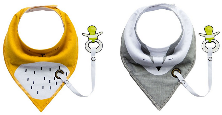 Dreieckstuch Babylatz Spucktuch mit Schnullerschnur