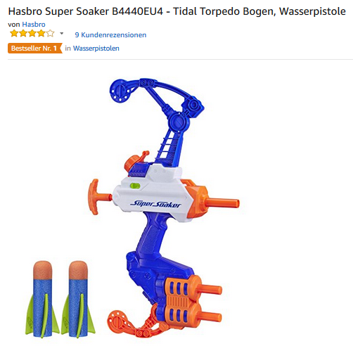 Tidal Torpeda Super Soaker Wasserpistole & Rocket-Darts-Blaster