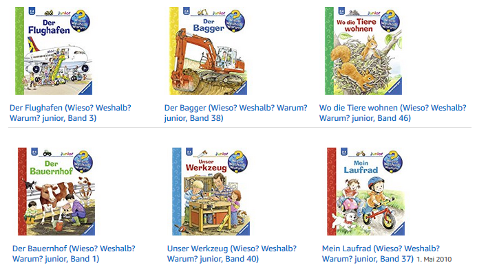 Wieso Weshalb Warum Junior-Bücher