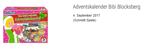 Bibi Blocksberg Adventskalender