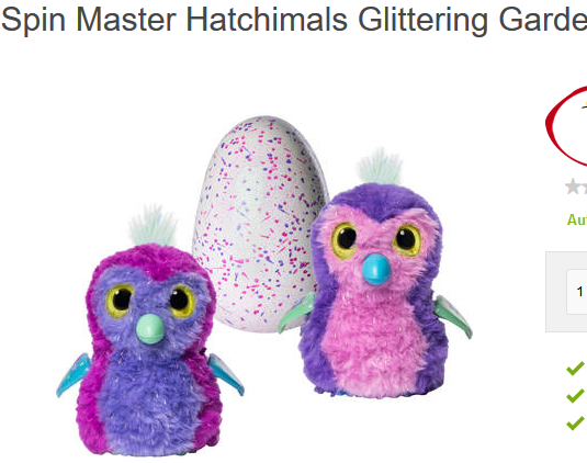 Glittering Garden Hatchimals, Intertoys.de Screenshot