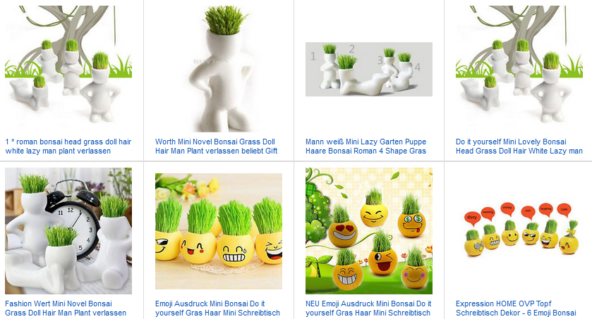 Gras-Bonsai-Figuren bei ebay
