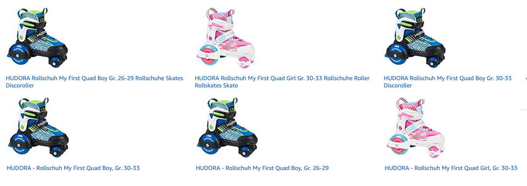 Hudora Rollschuhe für Mädchen und Jungen My First Quad