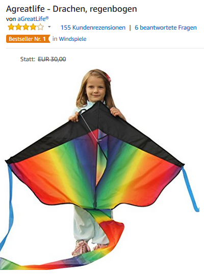 Regenbogen-Winddrachen & Luftdrachen
