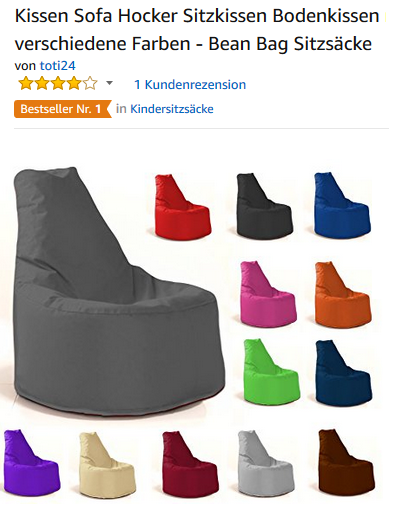 Sitzsack & Bodenkissen für Kinder von toti24
