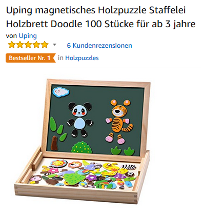 Uping Holzpuzzle mit Staffelei
