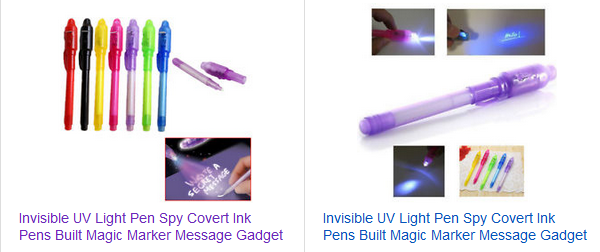 unsichtbarer UV-Licht-Stift für Geheimsprache + cooles Gadget