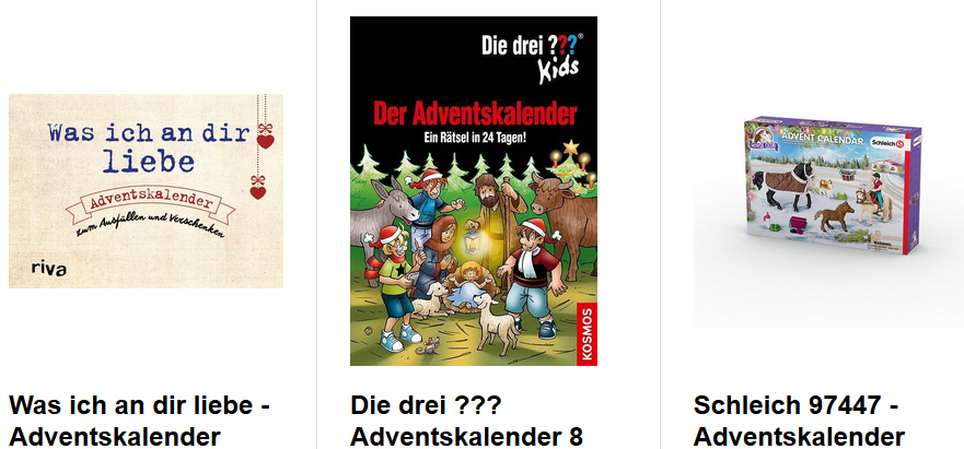 Adventskalender bei Thalia.de