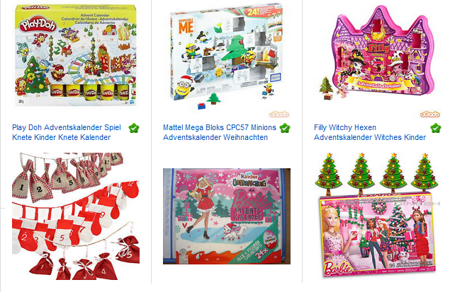 Adventskalender für Kinder bei ebay