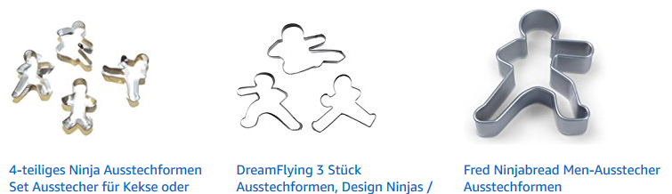 Ninja Ausstechformen bei Amazon