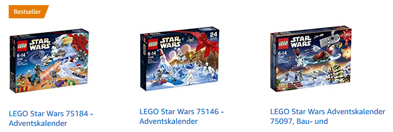 neue Star Wars Adventskalender 