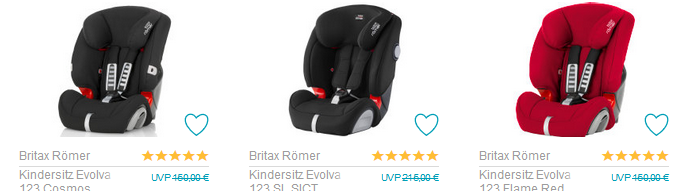 Evolva Kinderautositze für Britax-Römer