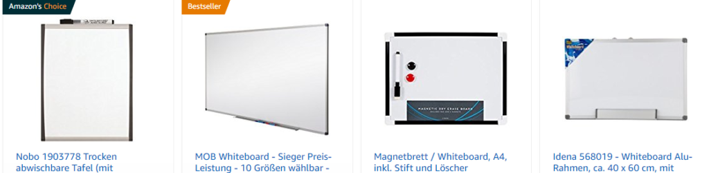 abwischbare Tafeln bei Amazon