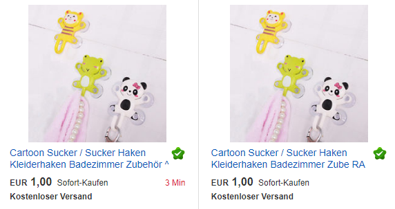 Cartoon-Kleiderhaken nur 1 Euro mit Versand