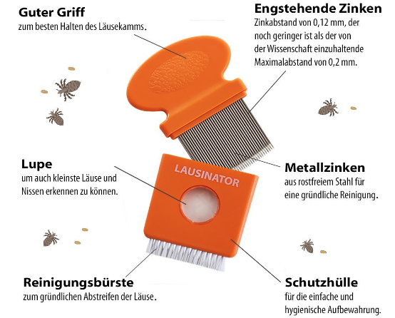 Der Lausinator - Läusekamm Nissenkamm